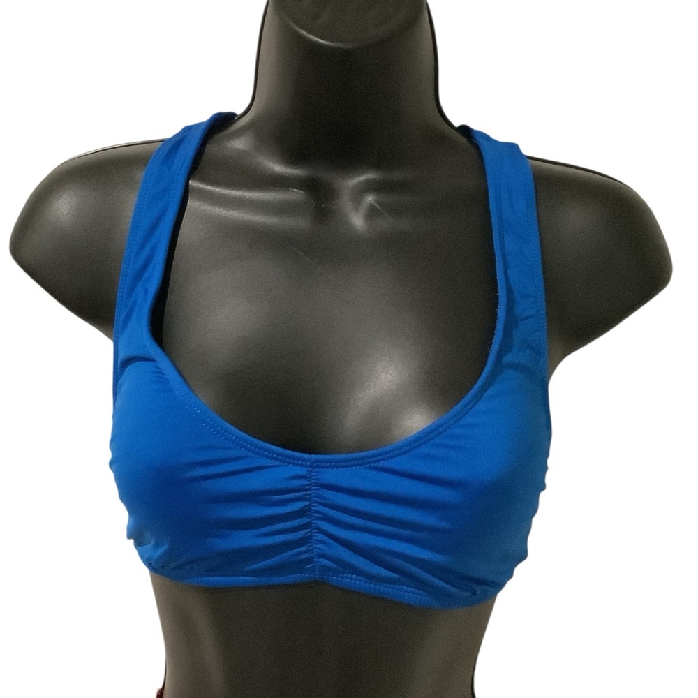Stylish Blue and Red Swim Sports 3” Volleyball shorts and Royal Blue Top - Picture 3 of 8